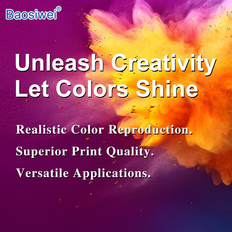 Baosiwei CMYK Tinta Transfer Panas C, M, Y, K 1000ml untuk Pencetakan Lemes